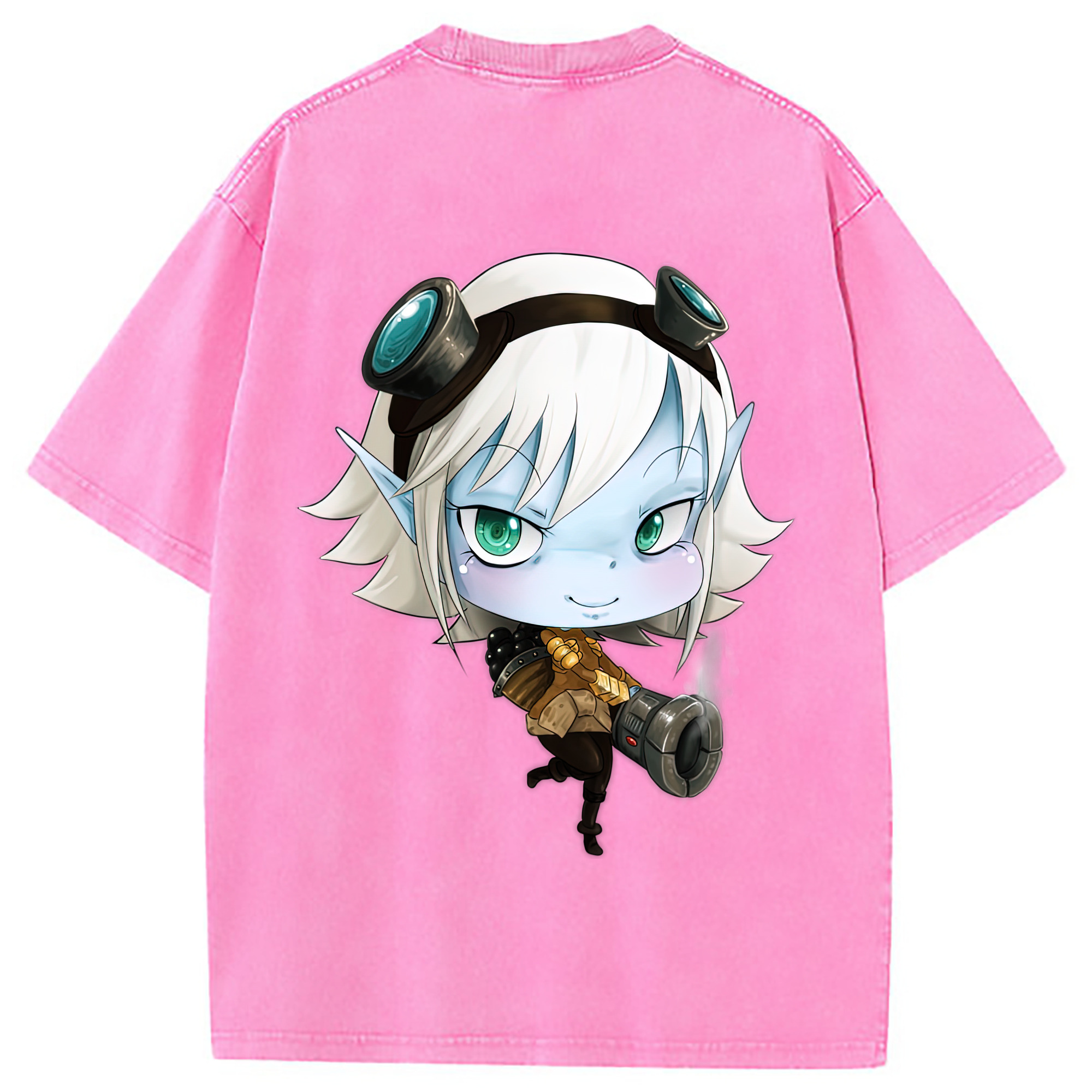 （画像用） リーグ・オブ・レジェンド League of Legends LOL 綿100% ヴィンテージ風 半袖Tシャツ（背面プリント）